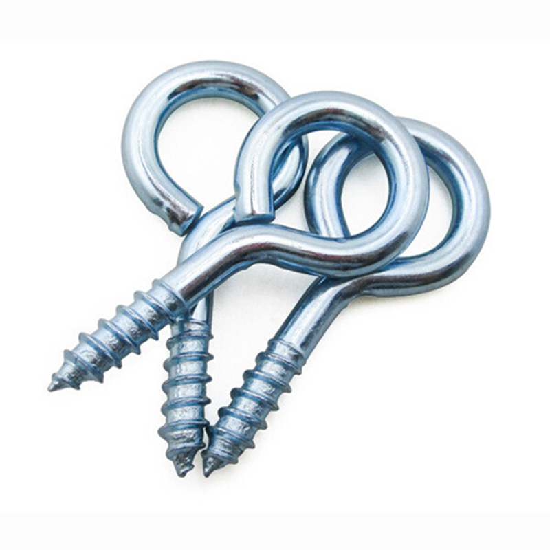 Prispôsobená oceľová mini skrutka s okom z modrého pozinkovaného m3 kartónu Prispôsobená oceľová mini skrutka s okom z modrého pozinkovaného m3 kartónu
